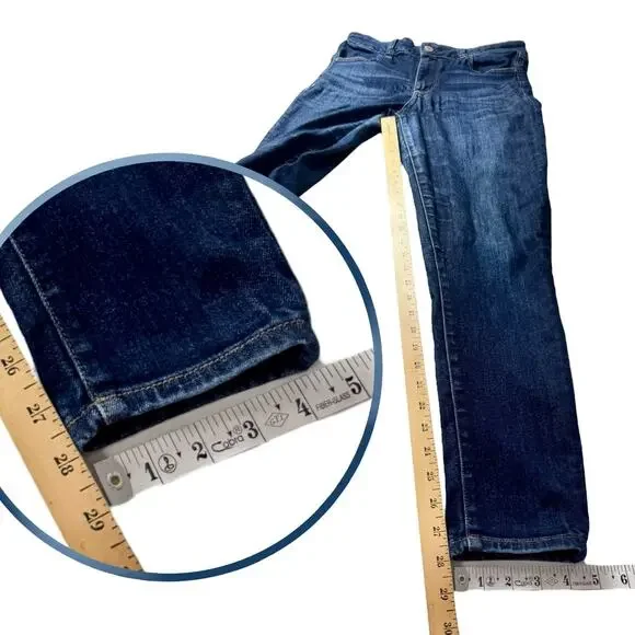 AEO High Waist Jegging Jeans 10 Dark Wash Skinny Stretch Minimalist - Picture 6 of 16